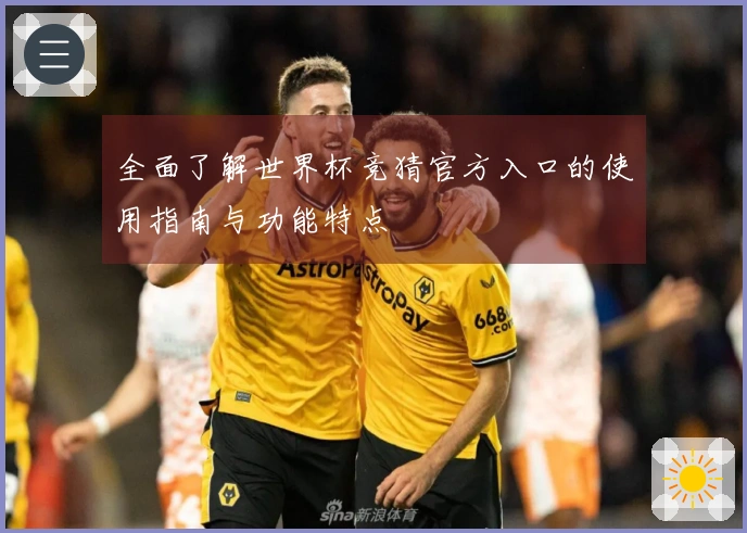 全面了解世界杯竞猜官方入口的使用指南与功能特点
